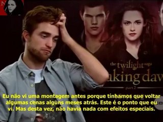 Robert fala sobre sua filha no filme Amanhecer Parte 2