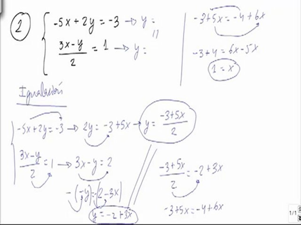 Ejercicios resueltos de sistemas de ecuaciones lineales problema 2