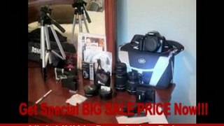 Canon EOS Rebel T3 12.2 MP CMOS Digital SLR with 18-55mm IS II Lens (Black) + Canon EF-S 55-250mm f/4.0-5.6 IS Telephoto Zoom Lens + 58mm 2x Telephoto lens + 58mm Wide Angle Lens (4 Lens Kit!!!) W/16GB SDHC Memory + Extra LPE10 Battery/Charger + 3 Pi