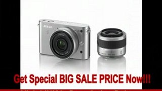 Nikon 1 J1 10.1 MP HD Digital Camera System with 10mm and 10-30mm VR 1 NIKKOR Lenses (Silver)