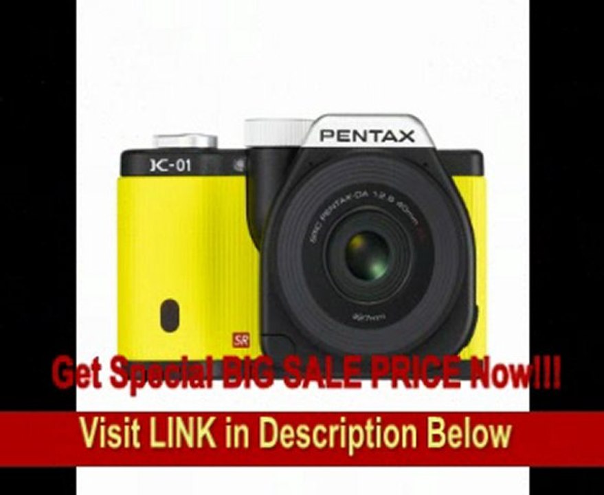 Pentax K-01 16MP APS-C CMOS Compact System Camera with Dual Lens Kit 18-55mm, 50-200mm (Yellow)
