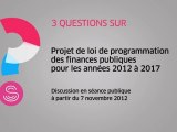 [Questions sur] Projet de loi de programmation des finances publiques pour les années 2012 à 2017