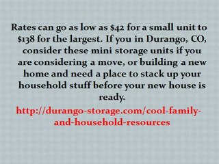 Securely store your stuff in a place besides your home