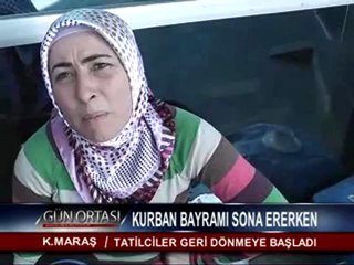 KURBAN BAYRAMI SONA ERRERKEN TATİLCİLER GERİ DÖNMEYE BAŞLADI
