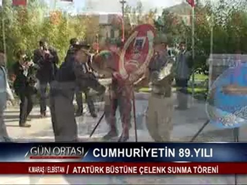 CUMHURİYETİN 89.YILI ATATÜRK BÜSTÜNE ÇELENK SUNMA TÖRENİ