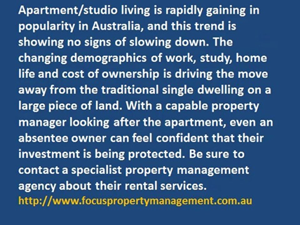 Apartments and Studios Desirable Options for Rental Investments