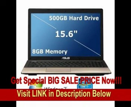ASUS R500VD 15.6 Laptop with 3rd Gen Intel Core i7-3610QM Processor with Turbo Boost 2.0, 8GB DDR3 Memory, 500GB HDD, 2GB NVIDIA GT 610M graphics, DVD+/-RW, Windows 7 Home Premium 64-bit - Mocha