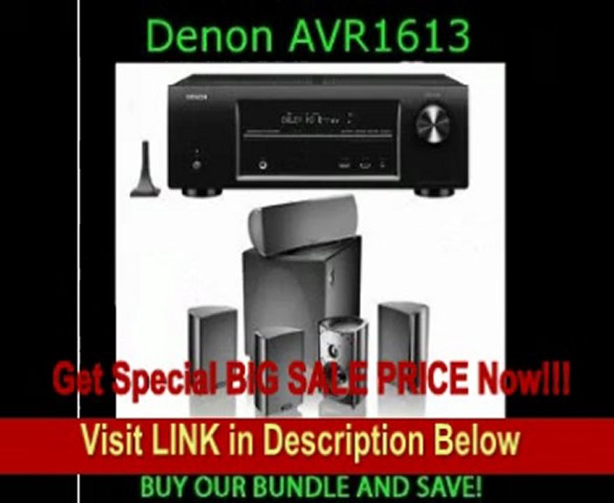 Denon AVR-1613 A/V 5.1 Channel 3D Pass Through and Networking Home Theater Receiver With Definitive Technology ProCinema 600 5.1 Speaker System