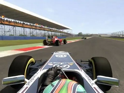F1 2011 - GP d'Inde - Kier vs Massa (1) en onboard