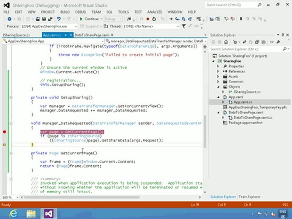 Windows 8 Applications Using XAML: Shares and Searching (Intro)
