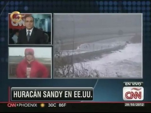 Primeras consecuencias del huracán Sandy en Nueva Jersey