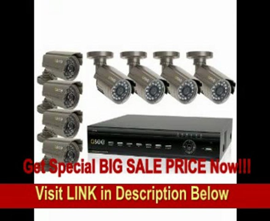 Q-See QT426-803-5 16 Channel H.264 Sleek DVR System with 8 Weatherproof CCD Cameras and Remote Monitoring