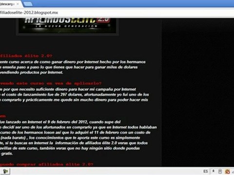 Como Ganar Dinero Por Internet 2012 - Curso Afiliados Elite 2.0- secreto de los gurus