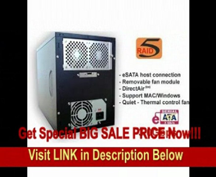 USB3.0/eSATA 5x tray-less SATA bay hardware JBoD/RAID0,1,3,5 enclosure - eBOX-R5