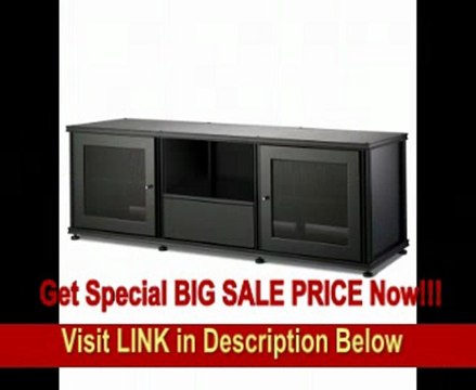 Salamander Synergy 236 A/V Cabinet w/ Two Doors & Media Drawer (Black/Black)