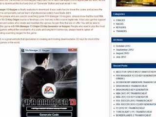 Gratuita FIFA Manager 13 de clave descarga ( Octubre 2012 )