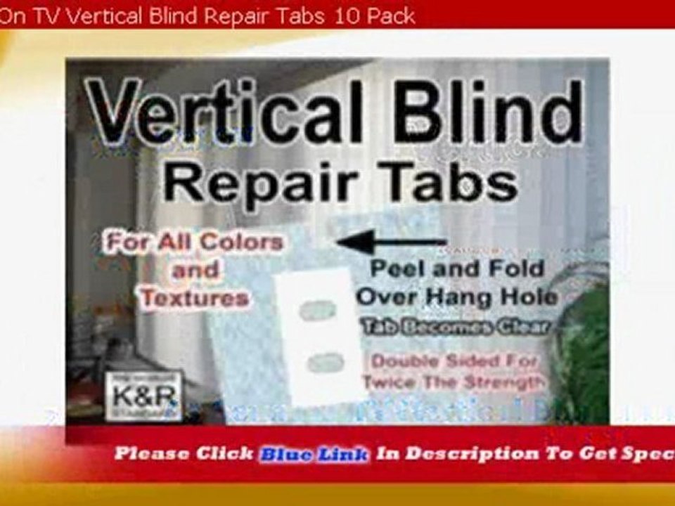 "As Seen On TV Vertical Blind Repair Tabs 10 Pack"