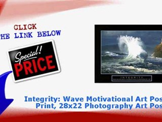 "Integrity: Wave Motivational Art Poster Print, 28x22 Photography Art Poster Print, 28x22"