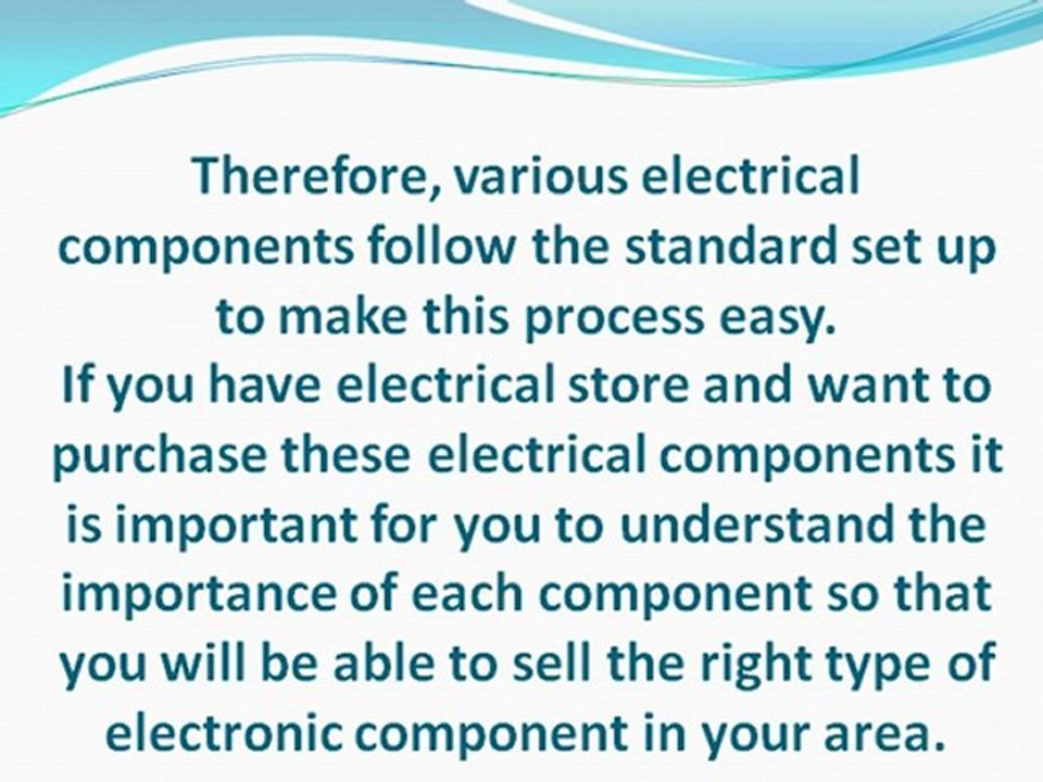 Need of electrical supplies and power distribution