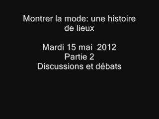 15.05.12 n°2 - Séminaire histoire de la mode et du vêtement - La mode : objet d'études ?