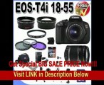 Canon EOS Rebel T4i 18 MP CMOS APS-C Digital SLR Camera with 3.0-Inch LCD and EF-S 18-55mm f/3.5-5.6 IS Lens & Canon 55-250 IS (2 Lens Kit!!!!)   32GB Memory  2 Extra Batteries   Charger   3 Piece Filter Kit   UV Filter   Full Size Tripod   Case  Acc