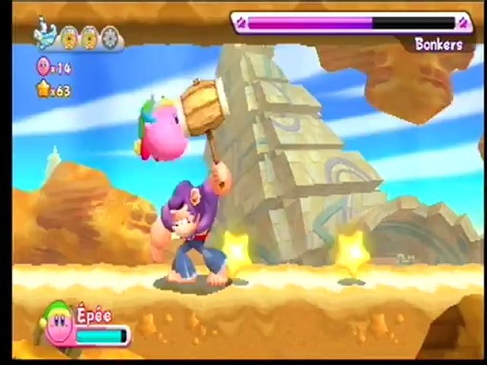 Kirby’s Adventure Wii : Bonkers Monde 2-1