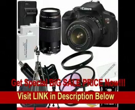 Canon EOS Rebel T4i 18.0 MP CMOS Digital SLR with 18-55mm EF-S IS II Lens & Canon 75-300 Lens 32GB Package