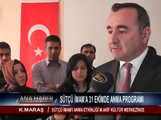 SÜTÇÜ İMAM’A 31 EKİMDE ANMA PROGRAMI