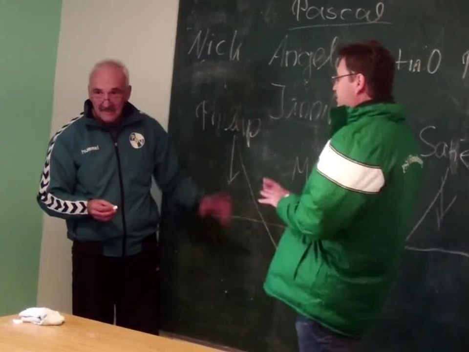 Taktische Ansprache vor Heimspiel