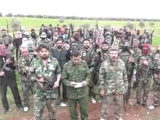 ‫إعلان تشكيل كتيبة الارهابی الشيخ حمد بن خليفة آل ثاني -أمير قطر-