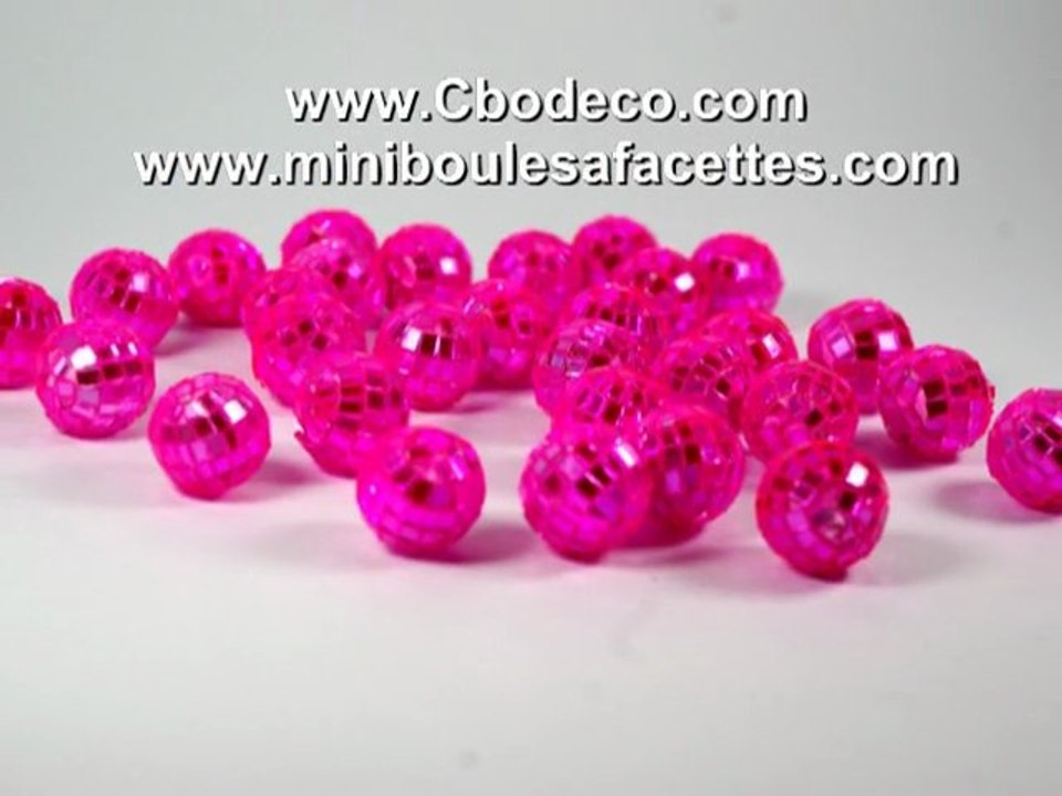 Mini Boules à Facettes Rose Fuchsia