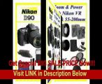Nikon D90 SLR Digital Camera with 18-55mm VR Lens and 55-200mm VR Lens   Huge Battery, Lens & Tripod Complete Accessories Package (Everything you Need)