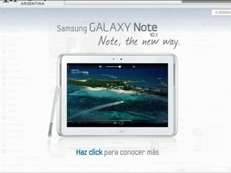 Rich media creativity -Yahoo home page takeover I Samsung Galaxy Note 10.1