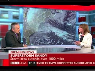 BBC NEWS 24 - Coverage of The Storm "Sandy" - 30/10/2012 (10 minute brief clip)