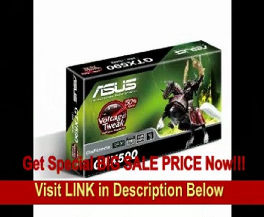 ASUS GeForce GTX 590 (Fermi) 3072MB 768-bit GDDR5 PCI Express 2.0 x16 HDCP Ready SLI Support Video Card, ENGTX590/3DIS/3GD5