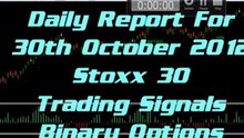 Multichart And SierraChart Stoxx Futures Daily Report 30th Oct 2012
