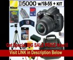 Nikon D5000 12.3 MP DX Digital SLR Camera with 18-55mm f/3.5-5.6G AF-S DX VR Nikkor Zoom Lens   8GB Deluxe Accessory Kit
