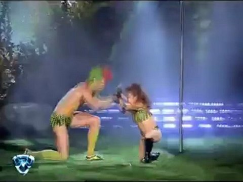 Hernán Piquín y Noelia Pompa en el caño