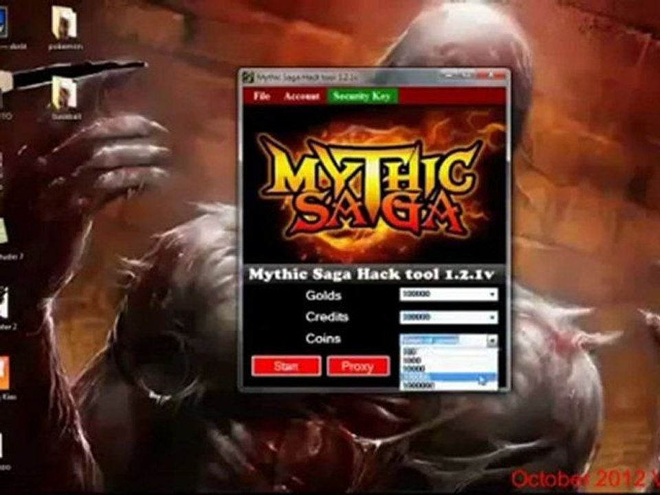 Mythic Saga Hack Tool Gold 1.4.2 + Proof October 2012 Version