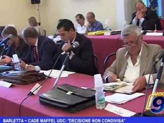 Barletta | Cade Maffei, UDC: "decisione non condivisa"