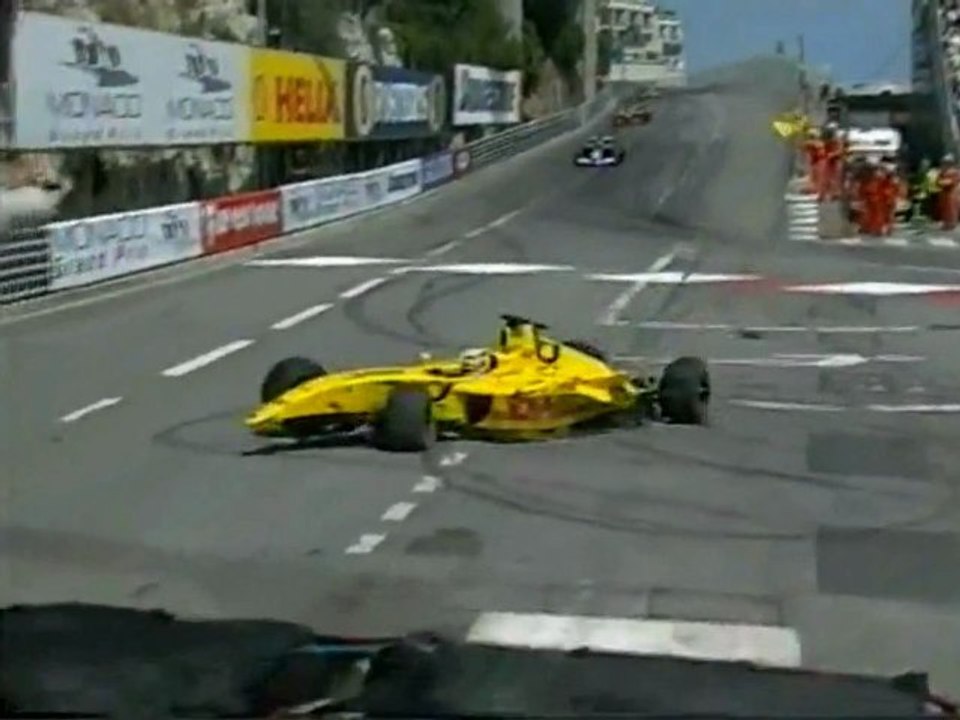 Sato Crash in Monaco 2002