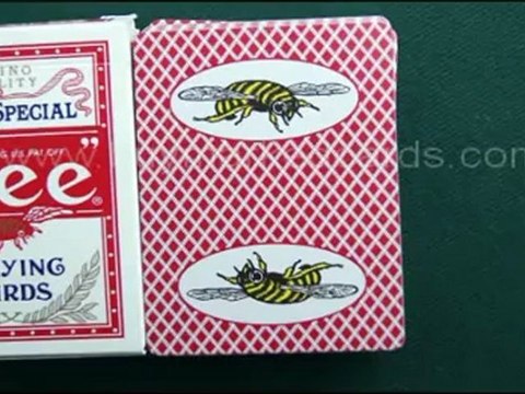 POKER-PLAYING-CARDS Bee-Red0 Marked-cards