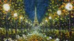 Картина маслом Городской пейзаж старого Парижа-картины маслом-купить картину художника Рыбакова на Rybakow.com
