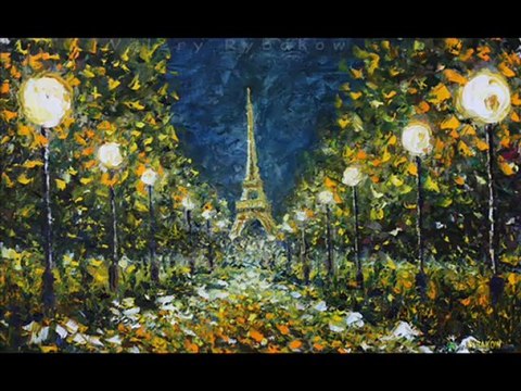 Картина маслом Городской пейзаж старого Парижа-картины маслом-купить картину художника Рыбакова на Rybakow.com