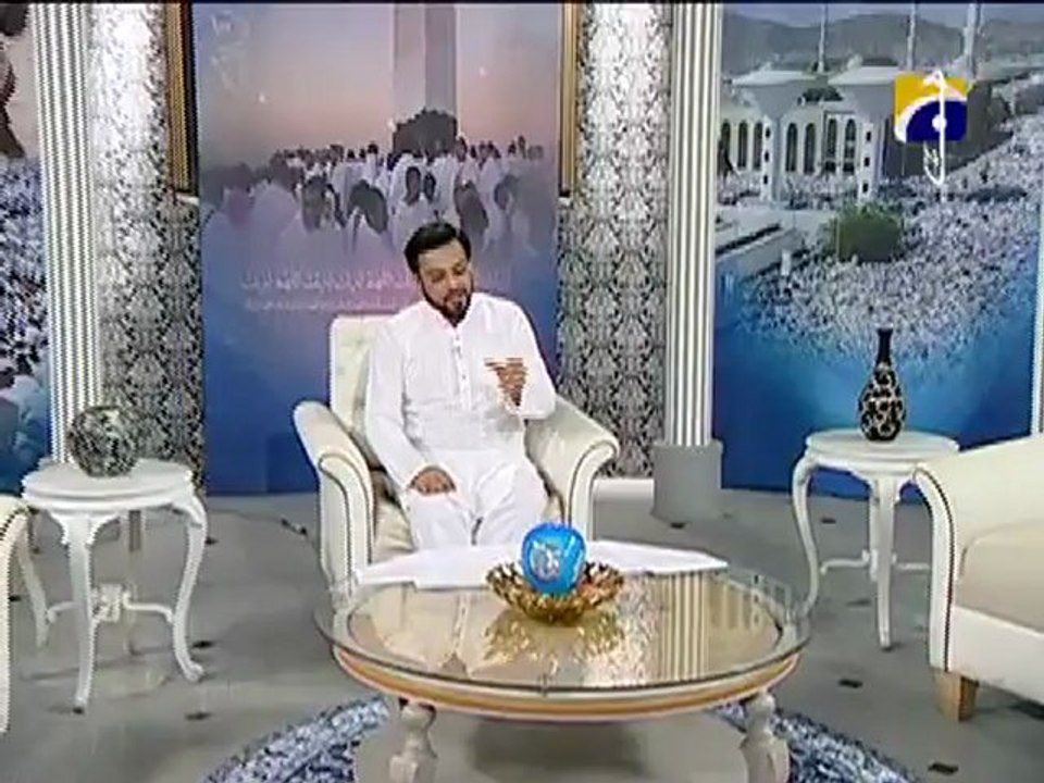 Hajj 2012 Aamir Liaquat live on Geo 25-10-2012 Hazir hain tere derbar main Part 1