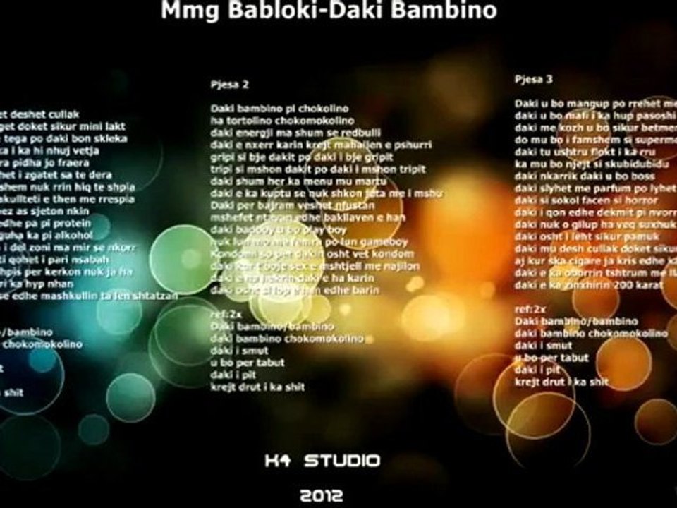 Mmg Babloki - Daki Bambino (Pa cenzur) 2012
