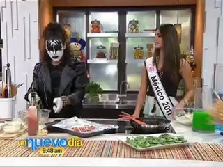 Karina Gonzalez en la cocina de Un Nuevo Dia