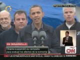 Obama promete ayuda para damnificados durante inspección de daños por “Sandy” en Nueva Jersey