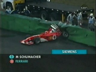Schumacher Crash in Brazil 2003