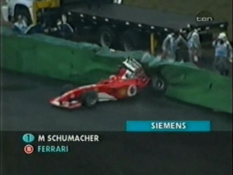 Schumacher Crash in Brazil 2003